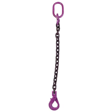 5/8 X 10' - Single Leg Chain Sling W/ Self-Locking Hook - Grade 100